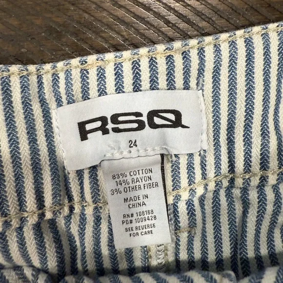 RSQ Striped Denim Jean Shorts - Picture 3 of 4